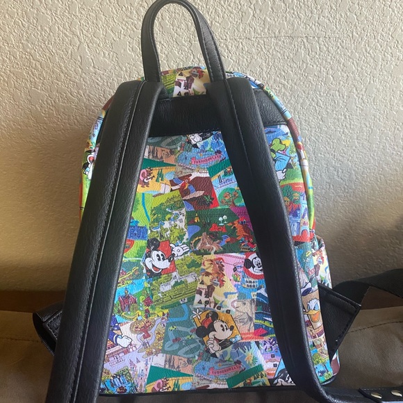 Loungefly Disney Parks Collage Mini Backpack - Picture 2 of 6